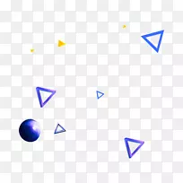 三角形几何-圆形蓝色三角形-空若网 三角形几何-圆形蓝色三角形-空若网