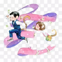 水彩画卡通画插图.水彩画偶-空若网 水彩画卡通画插图.水彩画偶-空若网