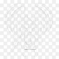 线条艺术白色卡通素描-天使翅膀-空若网 线条艺术白色卡通素描-天使翅膀-空若网