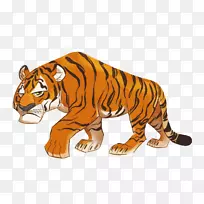 虎卡通画夹艺术-虎-空若网 虎卡通画夹艺术-虎-空若网