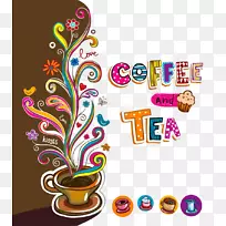 咖啡拿铁茶咖啡厅互联网密码组织者-咖啡插图海报-空若网 咖啡拿铁茶咖啡厅互联网密码组织者-咖啡插图海报-空若网