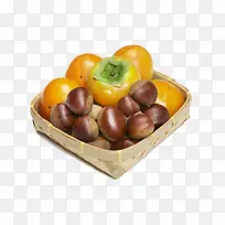 栗子柿子-一篮子柿子和栗子-空若网 栗子柿子-一篮子柿子和栗子-空若网