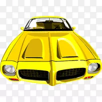 庞蒂亚克火鸟跑车剪贴画.手绘黄色跑车-空若网 庞蒂亚克火鸟跑车剪贴画.手绘黄色跑车-空若网