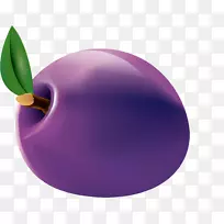 葡萄-手绘紫色葡萄果实-空若网 葡萄-手绘紫色葡萄果实-空若网