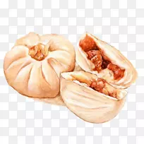 包子填充物满头水彩画-彩色铅包子-空若网 包子填充物满头水彩画-彩色铅包子-空若网