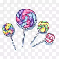 棒棒糖木乃伊水彩画糖果棒棒糖-空若网 棒棒糖木乃伊水彩画糖果棒棒糖-空若网