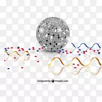 银迪斯科球和星星设计材料下载,-空若网 银迪斯科球和星星设计材料下载,-空若网