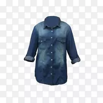 上衣衬衫袖牛仔夹克-空若网 上衣衬衫袖牛仔夹克-空若网