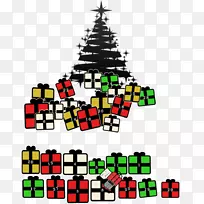 圣诞树玩具线剪贴画-圣诞树-空若网 圣诞树玩具线剪贴画-圣诞树-空若网