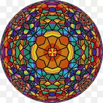 万花筒镶嵌彩色玻璃分形艺术玻璃-空若网 万花筒镶嵌彩色玻璃分形艺术玻璃-空若网