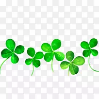 四叶草剪贴画并排三叶草-空若网 四叶草剪贴画并排三叶草-空若网