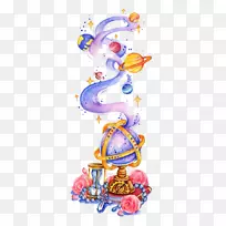 水彩画:花水彩画蓝色水彩画星球-空若网 水彩画:花水彩画蓝色水彩画星球-空若网