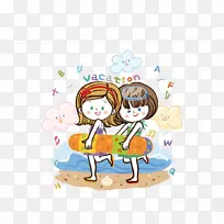 儿童照片集摄影-女孩去游泳-空若网 儿童照片集摄影-女孩去游泳-空若网