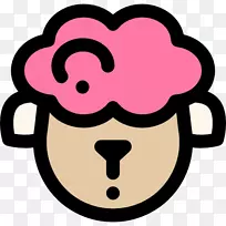 鼻子粉红色的电脑图标剪贴画.绵羊-空若网 鼻子粉红色的电脑图标剪贴画.绵羊-空若网