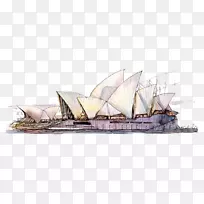 悉尼歌剧院悉尼都市歌剧水彩画海报-手绘悉尼歌剧院-空若网 悉尼歌剧院悉尼都市歌剧水彩画海报-手绘悉尼歌剧院-空若网