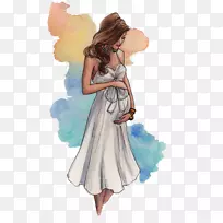 怀孕时尚插图-怀孕-空若网 怀孕时尚插图-怀孕-空若网