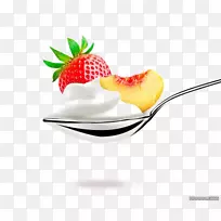 冰淇淋草莓乳酸奶水果酸奶-空若网 冰淇淋草莓乳酸奶水果酸奶-空若网