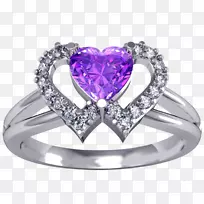 紫水晶戒指宝石体珠宝紫色戒指-空若网 紫水晶戒指宝石体珠宝紫色戒指-空若网