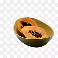 木瓜水果碗奥格里斯-碗内有两个木瓜-空若网 木瓜水果碗奥格里斯-碗内有两个木瓜-空若网