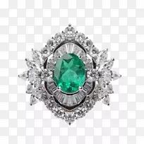 翡翠戒指钻石首饰祖母绿和钻石戒指-空若网 翡翠戒指钻石首饰祖母绿和钻石戒指-空若网
