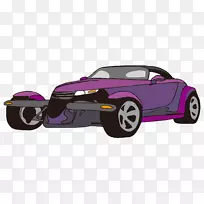 跑车普利茅斯掠夺者紧凑型轿车卡通手绘紫高端跑车-空若网 跑车普利茅斯掠夺者紧凑型轿车卡通手绘紫高端跑车-空若网