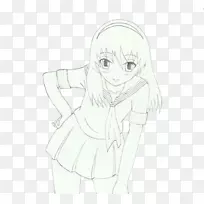 线条艺术画手指卡通素描.阴影装饰-空若网 线条艺术画手指卡通素描.阴影装饰-空若网