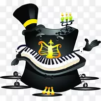 钢琴绘画摄影插图-钢琴恶棍-空若网 钢琴绘画摄影插图-钢琴恶棍-空若网