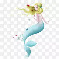 美术水彩画插图-美人鱼-空若网 美术水彩画插图-美人鱼-空若网