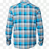 法兰绒格子衬衫纱袖衬衫-空若网 法兰绒格子衬衫纱袖衬衫-空若网