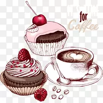 咖啡杯蛋糕水果蛋糕巧克力蛋糕茶蛋糕和咖啡-空若网 咖啡杯蛋糕水果蛋糕巧克力蛋糕茶蛋糕和咖啡-空若网