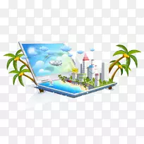 膝上型电脑泳滩图标-手提电脑泳滩城市-空若网 膝上型电脑泳滩图标-手提电脑泳滩城市-空若网