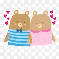 熊画-可爱的一对熊-空若网 熊画-可爱的一对熊-空若网