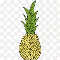 水果色拉菠萝剪贴画黄色菠萝-空若网 水果色拉菠萝剪贴画黄色菠萝-空若网