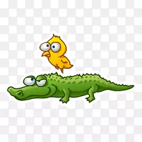 鳄鱼卡通片艺术.鳄鱼鸟材料-空若网 鳄鱼卡通片艺术.鳄鱼鸟材料-空若网