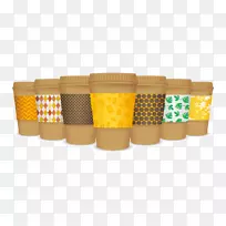 咖啡豆咖啡杯袖-咖啡杯-空若网 咖啡豆咖啡杯袖-咖啡杯-空若网