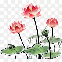 莲花水墨画莲花-空若网 莲花水墨画莲花-空若网