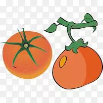 南瓜橙奥格里斯卡通-两个西红柿-空若网 南瓜橙奥格里斯卡通-两个西红柿-空若网