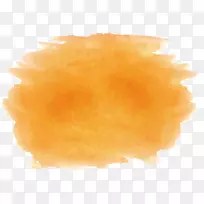 水彩画-橙色水彩笔-空若网 水彩画-橙色水彩笔-空若网