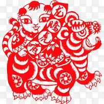 剪纸新年-传统新年剪纸数字PSD材料-空若网 剪纸新年-传统新年剪纸数字PSD材料-空若网