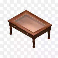 咖啡桌长方形硬木展示桌-空若网 咖啡桌长方形硬木展示桌-空若网