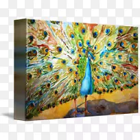 羽毛抛枕凉亭帆布水彩画鸟-空若网 羽毛抛枕凉亭帆布水彩画鸟-空若网