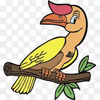 鸟类动画剪贴画-站在鸟的树枝上-空若网 鸟类动画剪贴画-站在鸟的树枝上-空若网