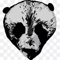 猫头骨鼻子白色字体熊猫头-空若网 猫头骨鼻子白色字体熊猫头-空若网