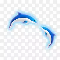 海豚蓝色剪贴画-蓝色海豚-空若网 海豚蓝色剪贴画-蓝色海豚-空若网