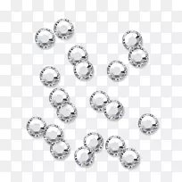 仿宝石和莱茵石,指甲艺术,银制-空若网 仿宝石和莱茵石,指甲艺术,银制-空若网