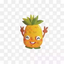 菠萝卡通画-手势比菠萝-空若网 菠萝卡通画-手势比菠萝-空若网