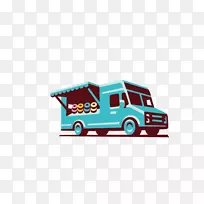 甜甜圈食品卡车-蓝色卡车-空若网 甜甜圈食品卡车-蓝色卡车-空若网