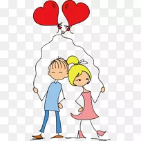 情人节画情侣插画-创意卡通情侣插画-空若网 情人节画情侣插画-创意卡通情侣插画-空若网