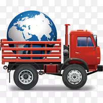 货运半挂车-红色卡车-空若网 货运半挂车-红色卡车-空若网