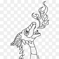 线画动画视觉艺术-火呼吸龙-空若网 线画动画视觉艺术-火呼吸龙-空若网